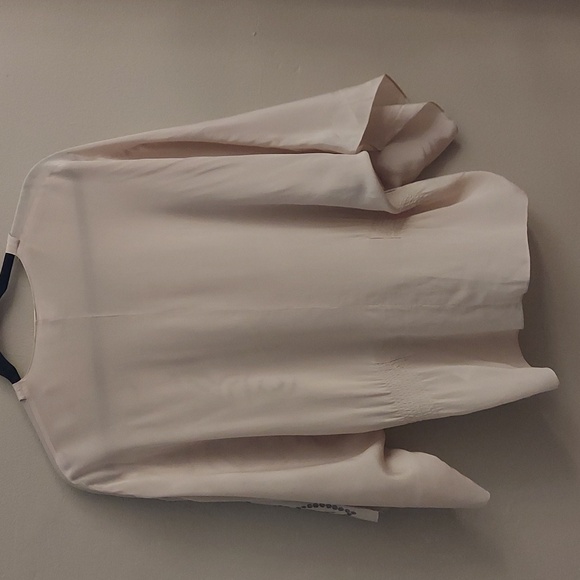 BARASCHI Silk Cream And Gray Dolman Sleeve Embroidered Eyelet Top - Picture 9 of 11